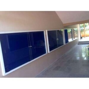 Wall Mounted Sliding Glass Notice Board 150cm x 120cm (5ft x 4ft)