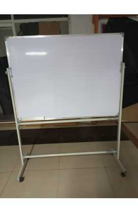 A Free Standing Portable Magnetic White Board on Wheels 120cm x 90cm (4ft x 3ft)