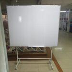 Portable Single-sided White Board on Wheeled Stand 120cm x 120cm (4ft x 4ft)