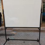 Portable Heavy Duty Rotating White Board on Castor-wheeled Mild Steel Stand 150cm x 120cm (5ft x 4ft)