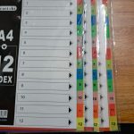 File Dividers Index 1-12