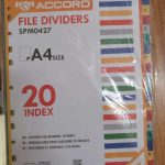 A4 Size File Divider – Index 20 Tab Set | Organize with Clarity & Ease