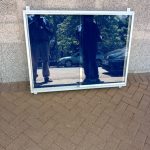 Wall Mounted Glass Sliding Notice Board 120cm x 120cm (4ft x 4ft)
